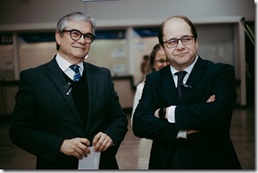 Ministro Marcel y Tesorero General Hernán Nobizelli